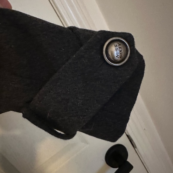 MISS SIXTY VINTAGE CHARCOAL WOOL BLEND COAT - Picture 2 of 6